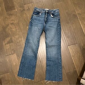 Zara Crop Flare High Waisted Jeans